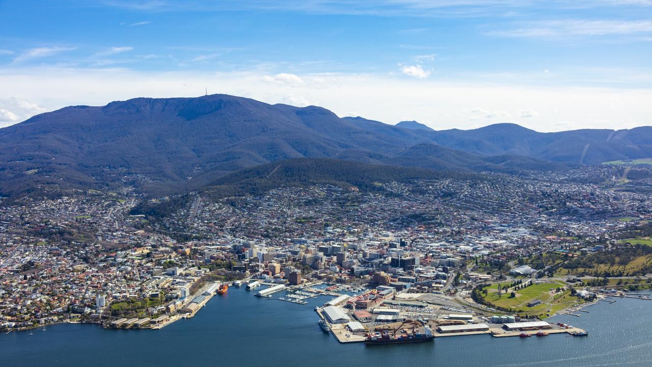 Hobart CBD. Veteran Photographer unveils Australia's top aerial views captured or curated by Stephen Brookes. Picture: Stephen Brookes