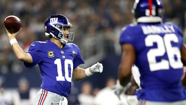 The Giants will be hoping Eli Manning can step up against the Texans. Picture: Getty.