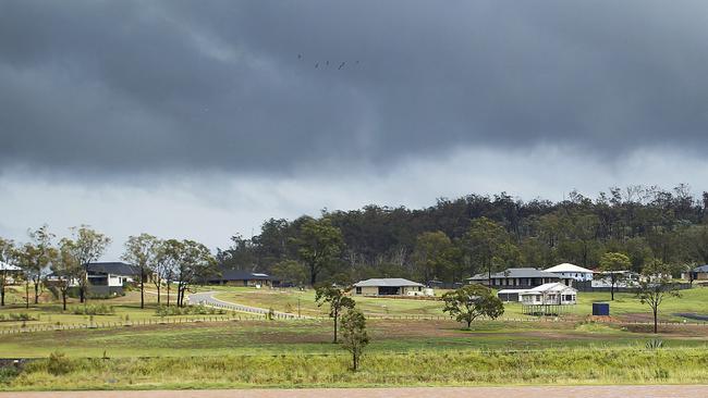 Storm Clouds hover above the Lockyer Valley in this file photo. Picture: Jack Tran