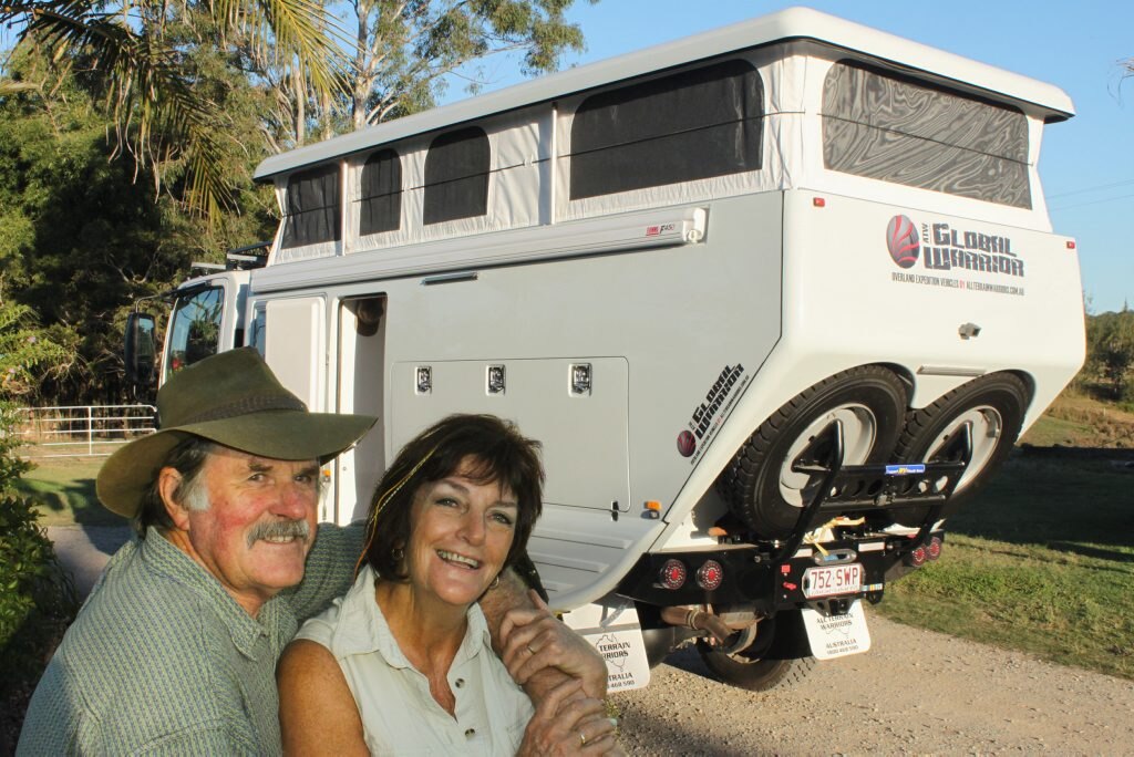 Tony and Nancy Bates and their motorhome Isabel.