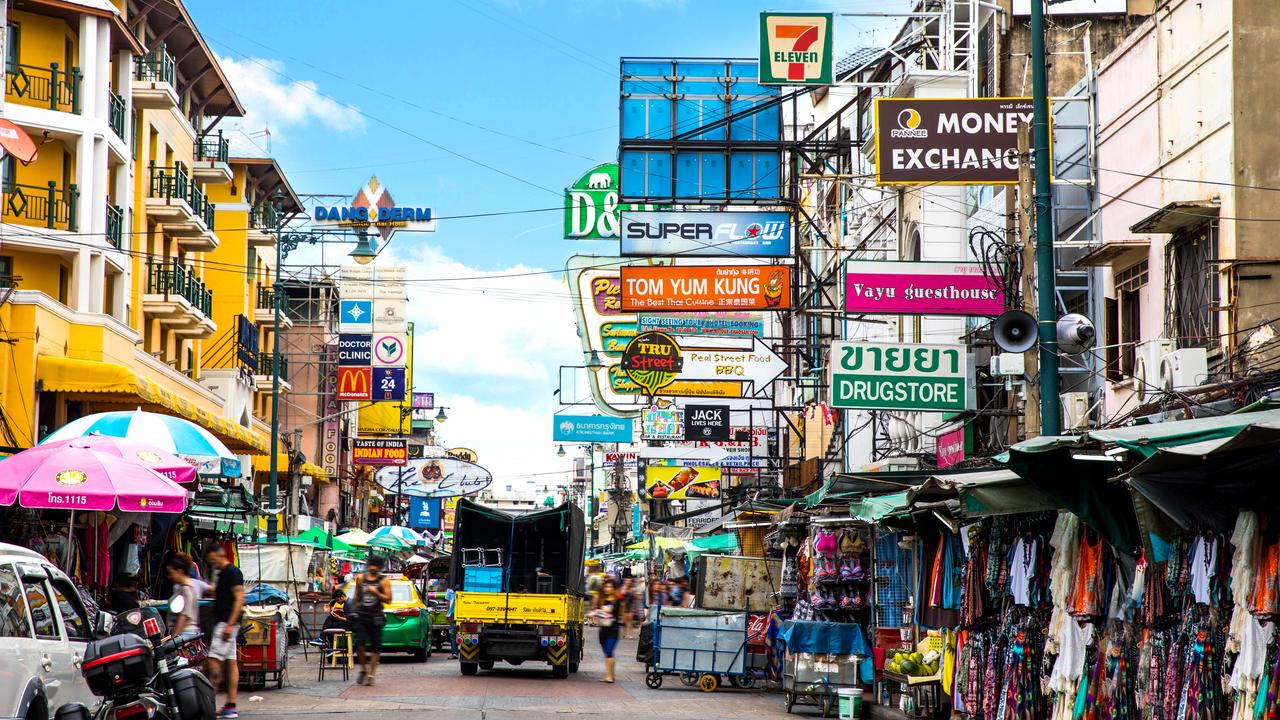 Khao San Road in Bangkok, Thailand is a popular destination for tourists. Picture: Supplied