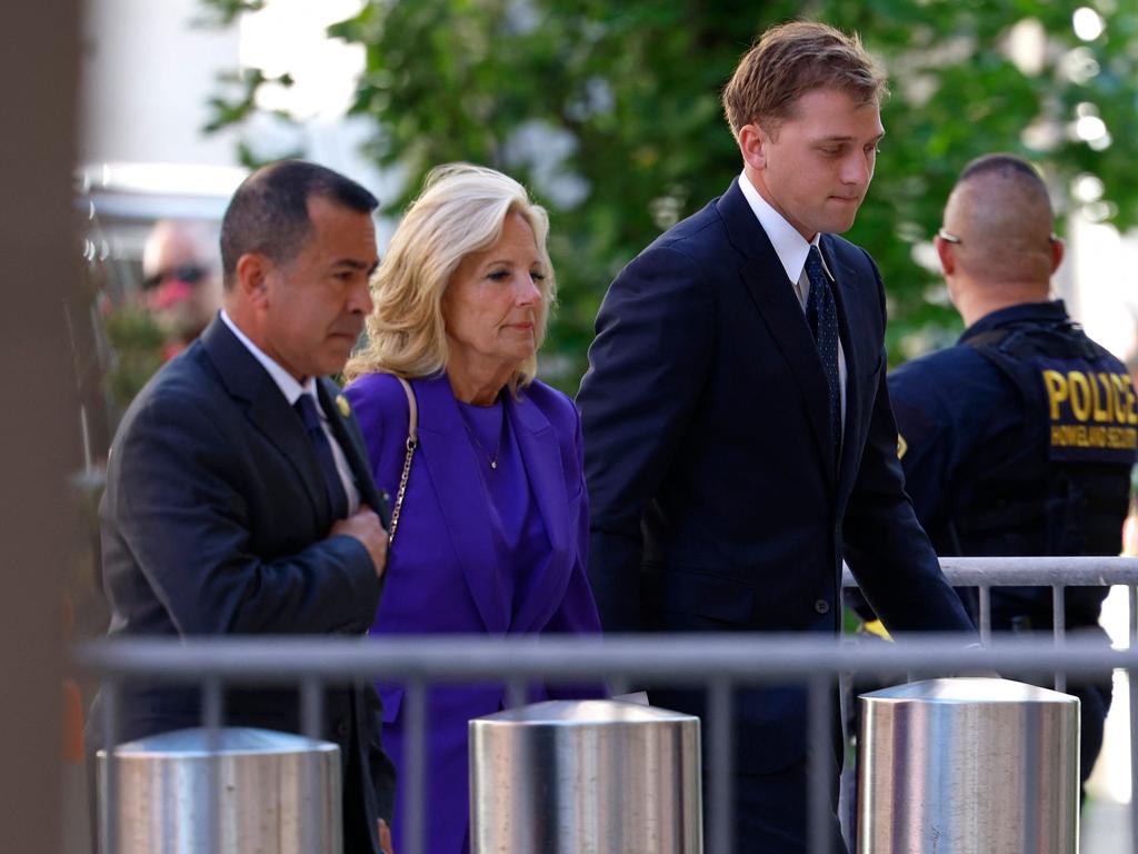 First Lady Jill Biden arrives at court for the start of Hunter Biden’s trial. Picture: Anna Moneymaker (Getty Images via AFP)