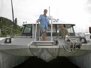 Teacher Andrew Gill  and North Keppel Island Environmental Education Centre principal Roger Searl.   Photo Chris Ison / The Morning Bulletin. Picture: Chris Ison ROK130412caward3