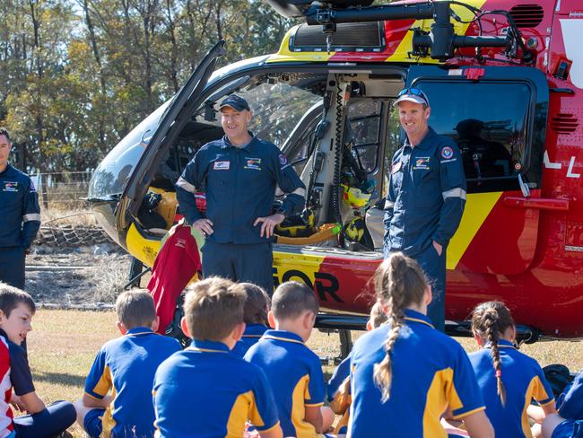 Westpac rescue helicopter lands at Mount Whitestone