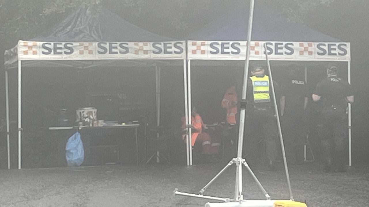 Police searching in the Gold Coast hinterland after the discovery of a human skull.