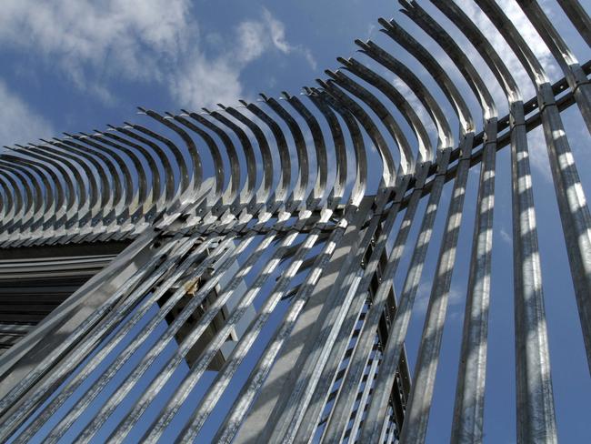 The gates at the Ashley Detention Centre.