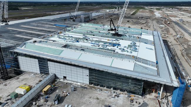 Construction of the Western Sydney Airport has passed the half-way point but the whole precinct has been dubbed the AeroFLOPolis. Photo: Supplied