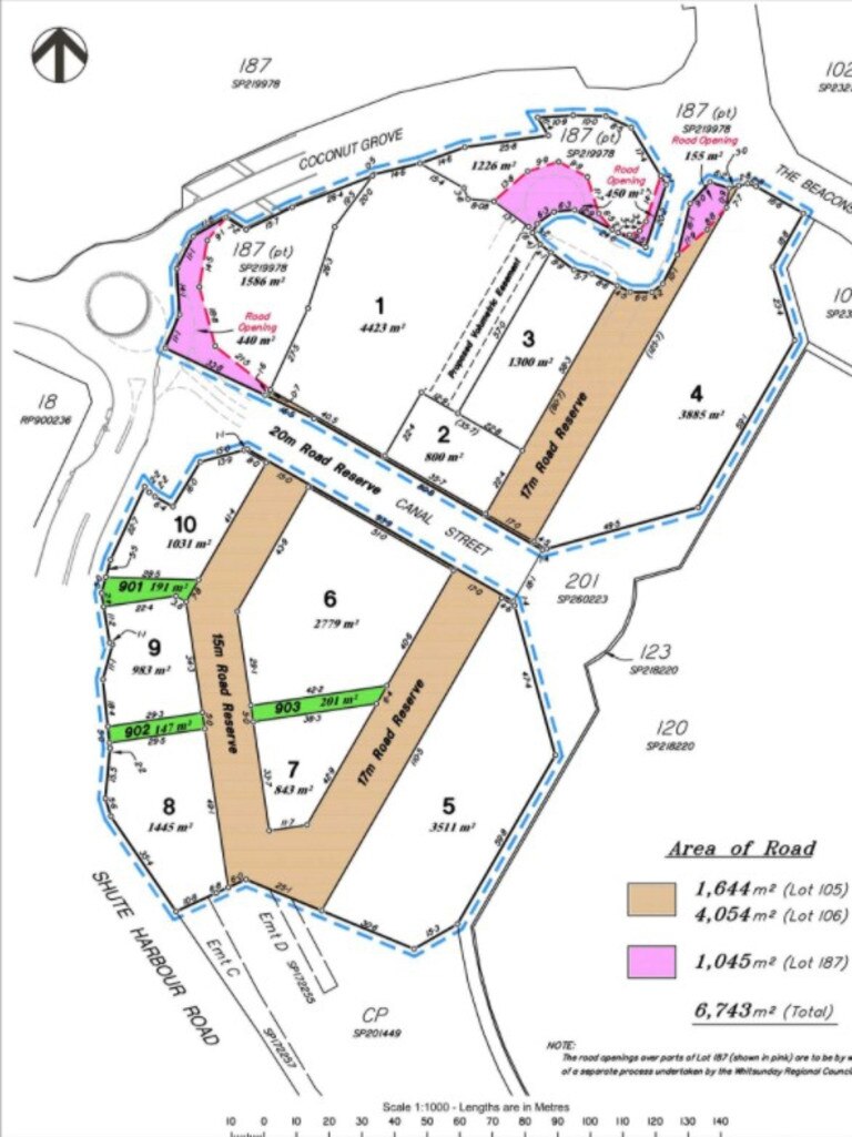 The parts are highlighted in pink on the above proposal would be changed into road reserves if approved. Image: Supplied.