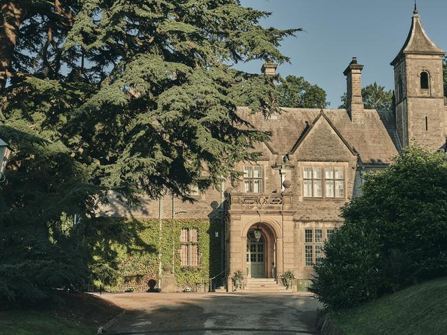 The exterior of Callow Hall in Derbyshire.