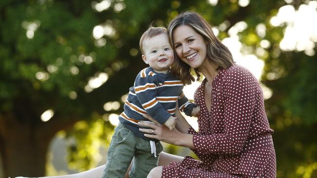 TV reporter Jessica Ridley wanted to spend more time with her son Frank so she stepped away from working for Channel 7. Picture: Sam Ruttyn