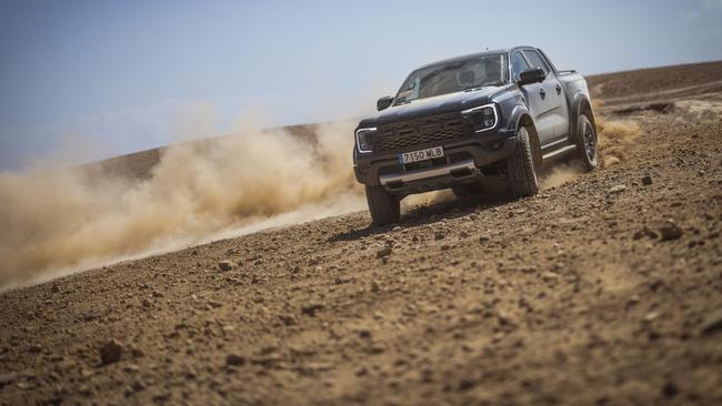 Ford Ranger Raptor in the Agafay Desert in Morocco. Photo: Supplied