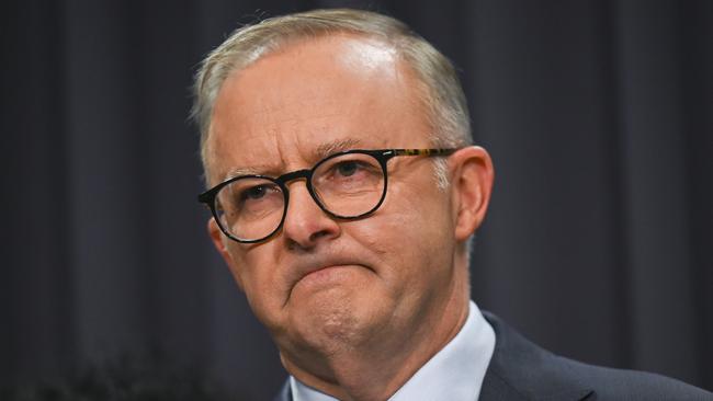 CANBERRA, AUSTRALIA - MARCH 23: Prime Minister, Anthony Albanese holds a press conference with the Minister for Indigenous Australians, Linda Burney, the Attorney-General, Mark Dreyfus, Senator Malarndirri McCarthy, Senator Patrick Dodson, and members of the Referendum Working Group hold a press conference at Parliament house in Canberra. Picture: NCA NewsWire / Martin Ollman