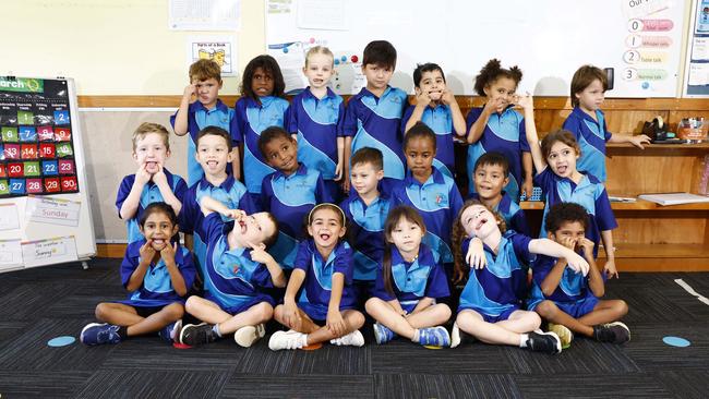 MY FIRST YEAR 2024 – SILLY FACES – Parramatta State School prep class A. Picture: Brendan Radke