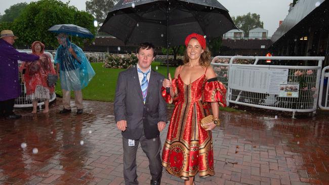 Michelle Payne with brother, Stevie Payne. Picture: Jason Edwards