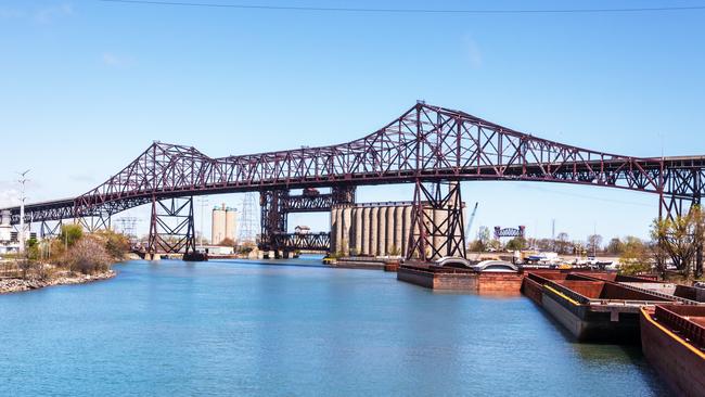 The Chicago Skyway crossing the Calumet River in Chicago.