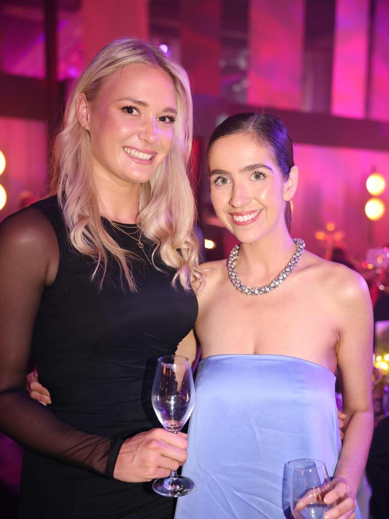 Holly Brown and Sarra Davis at the A.B. Paterson College Foundation Gala Ball at QT Gold Coast for Gold Coast at Large. Picture, Portia Large.