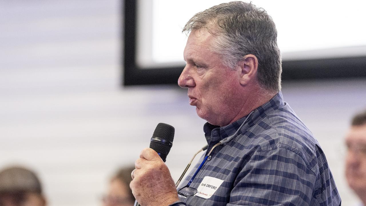 Candidate Mark Orford speaking at Toowoomba Decides. Picture: Kevin Farmer