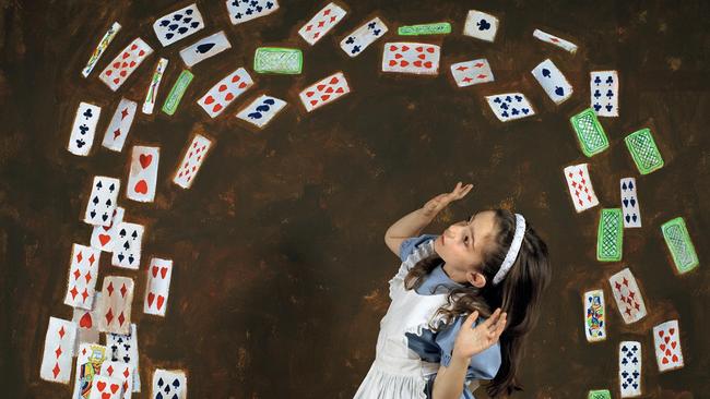 Polixeni Papapetrou’s Flying cards #2 (from ‘Wonderland’ series) 2004 Collection: Queensland Art Gallery: Gallery of Modern Art. © Polixeni Papapetrou