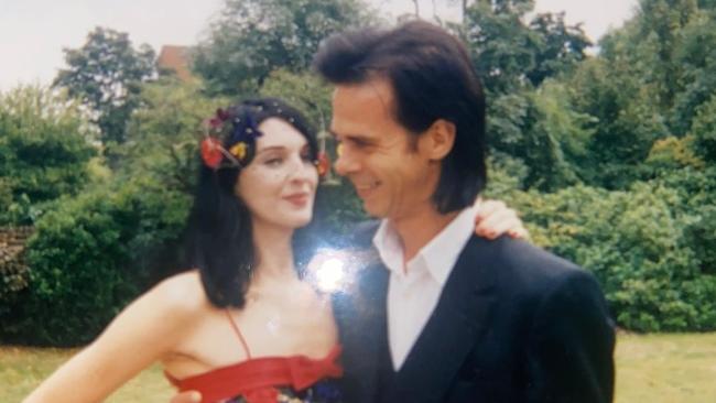 Nick and Susie Cave on their wedding day in 1999. Picture: Instagram