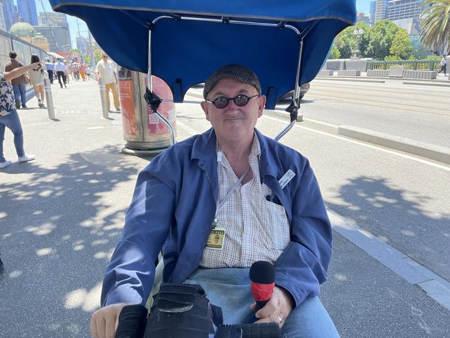 Gospel singer Glen Fisher is a regular performer around Southbank and the Arts Centre in Melbourne. Picture: Athos Sirianos