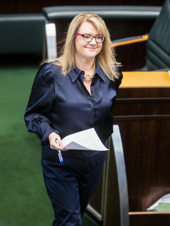 Madeleine Ogilvie in Question Time. Picture: RICHARD JUPE