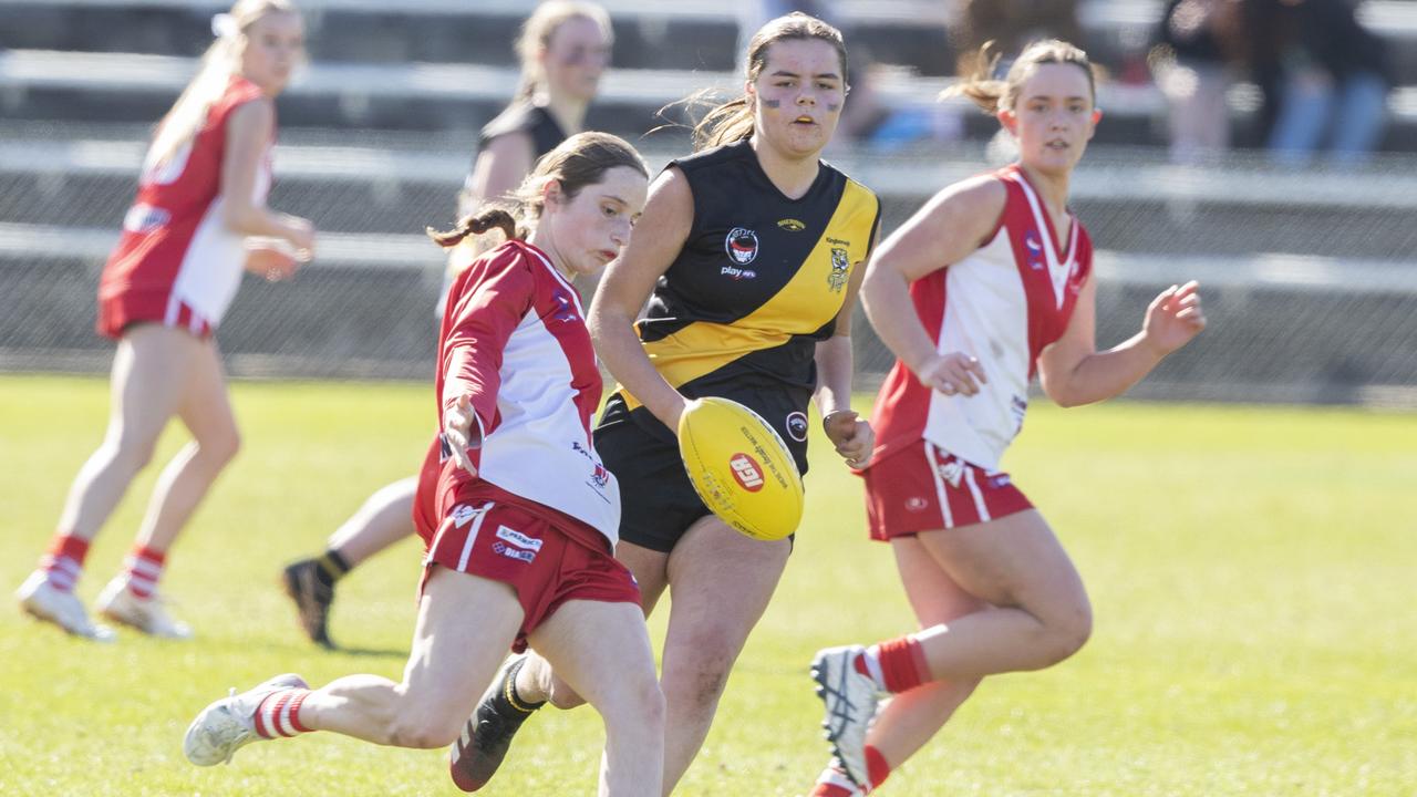 STJFL U16, Clarence Maisy Clark during the game against Kingborough at North Hobart. Picture: Chris Kidd