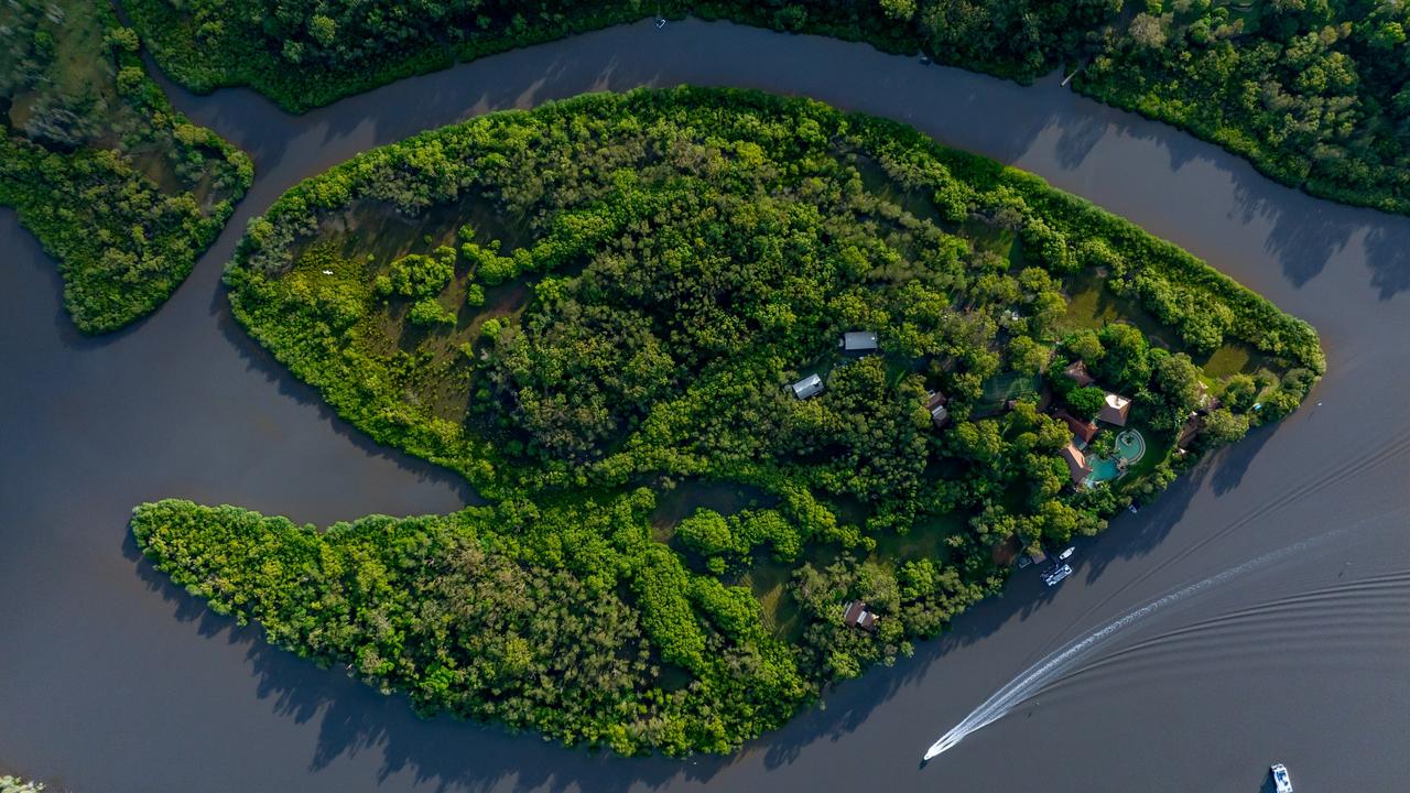 The heart-shaped Makepeace Island in the Noosa River. Picture: Blink Productions