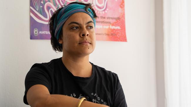 Uprising of the People chief executive officer and Kulumbirigin Danggalaba/Tiwi woman Mililma May at her office in Nightcliff. Pic: Pema Tamang Pakhrin