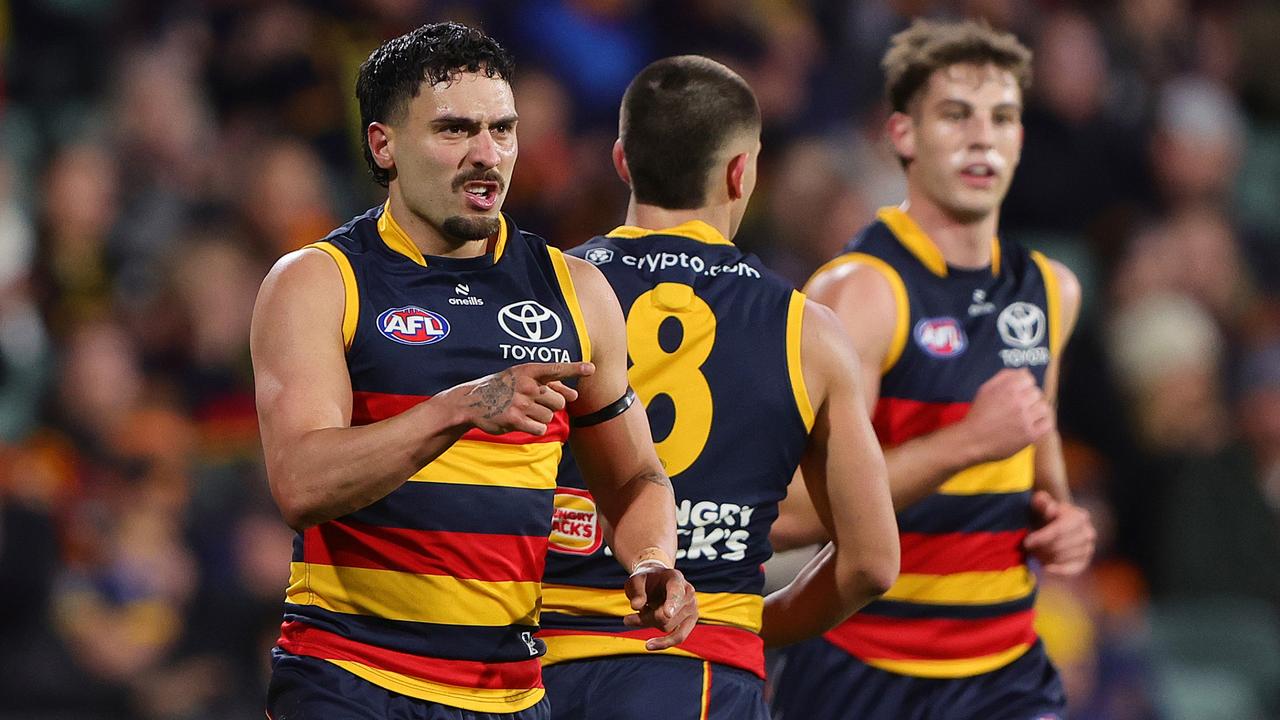 A drop in pitch could be brought in before the Crows’ next game. (Photo by Sarah Reed/AFL Photos via Getty Images)