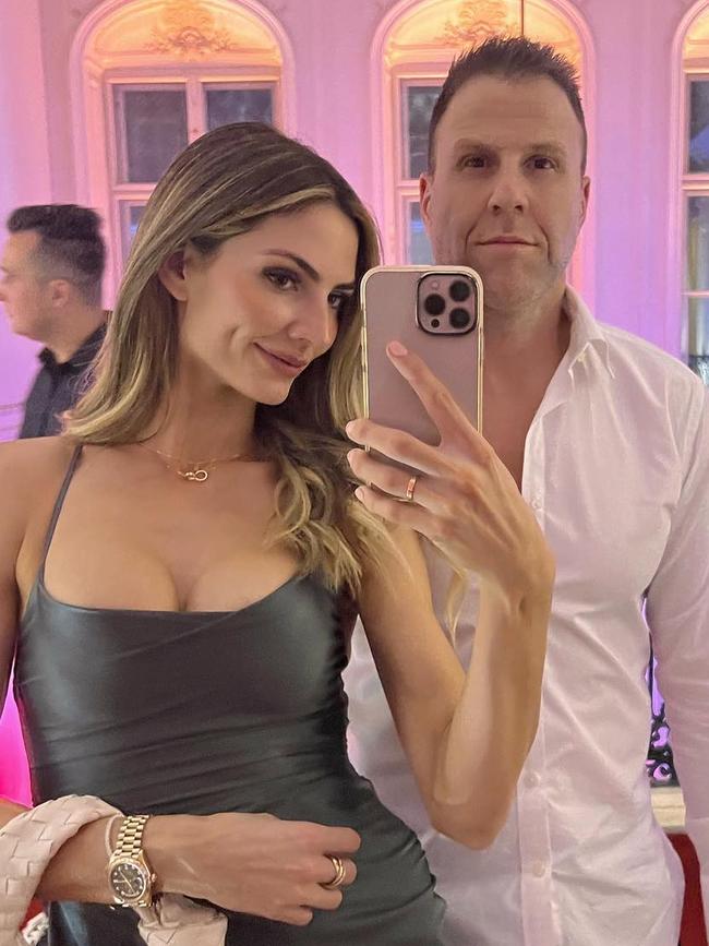 Rob Deutsch, ex-owner of F45 gyms, with his wife Nicole. Picture: Instagram