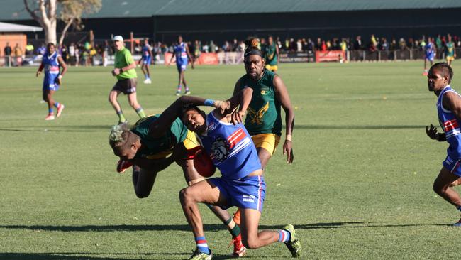 Papunya defeated Western Aranda in an at-times heated grand final. Picture: Lee Robinson