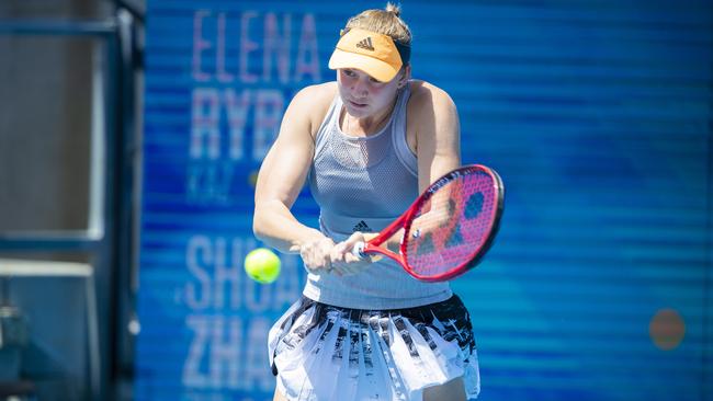 Elena Rybakina. 2020 Hobart International singles final. Womens Tennis. Final between Elena Rybakina and Zhang Shuai. Picture: RICHARD JUPE