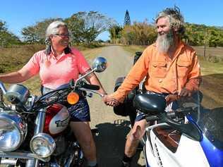 ROAD LESS TRAVELLED: Quirky couple Tonia Stokes and Tony Waterson weren't looking for a relationship when they met. Picture: Mike Knott BUN050819TON1