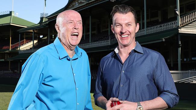 Brett Lee and Kerry O'Keeffe will join the Fox Cricket team. Picture: Brett Costello