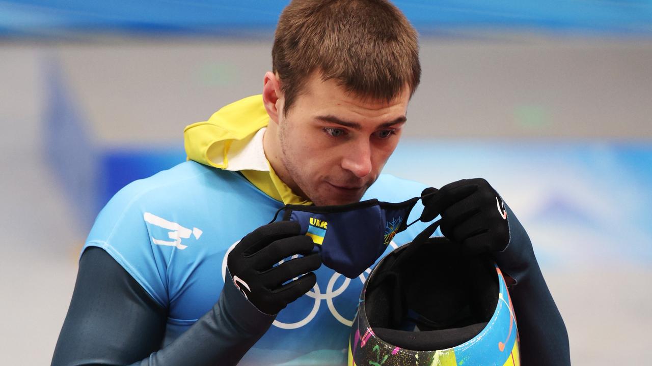 Vladyslav Heraskevych in his national colours. Photo by Adam Pretty/Getty Images.