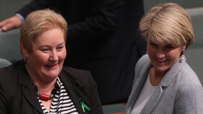 Ann Sudmalis and Julie Bishop. Picture: Kym Smith