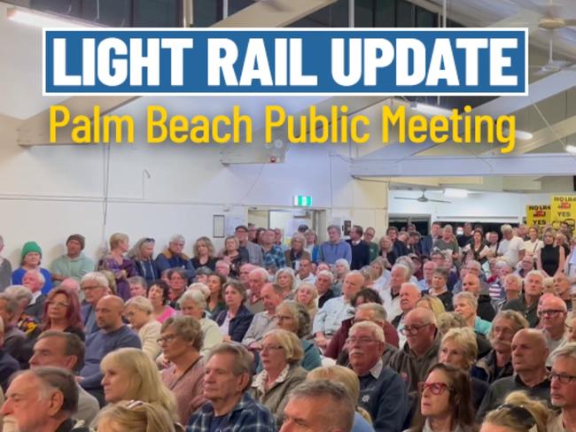 McPherson MP Karen Andrews updating residents on a public meeting she hosted with residents opposed to light rail Stage Four through Palm Beach.