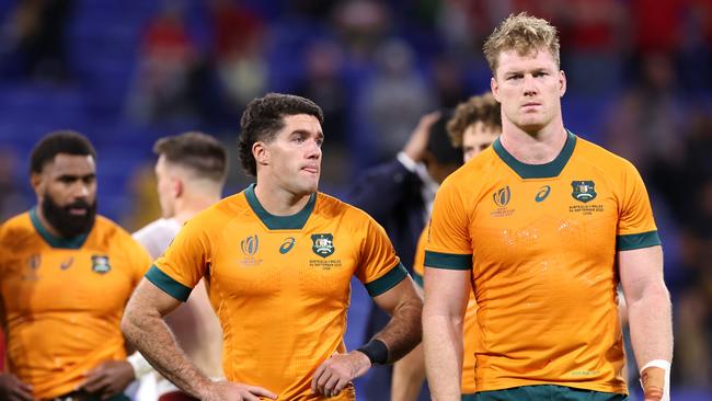 Matt Faessler looks dejected at full-time following the defeat to Wales. Picture: Getty