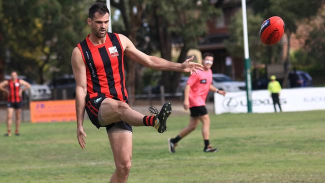 Ryan Bathie kicked eight for Blackburn on Saturday. Picture: Davis Harrigan