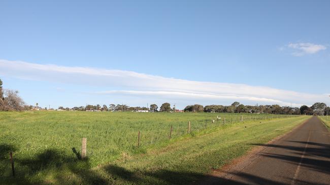 The new site for the police horses on the corner of Briens Road and Grand Junction Road. Picture Dean Martin