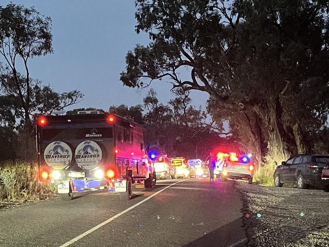 Emergency services responded to a single car crash in Walker Flat around 7pm on Friday October 25. A 53-year-old local woman was cut free and airlifted to hospital with serious non-life threatening injuries. Picture: Supplied