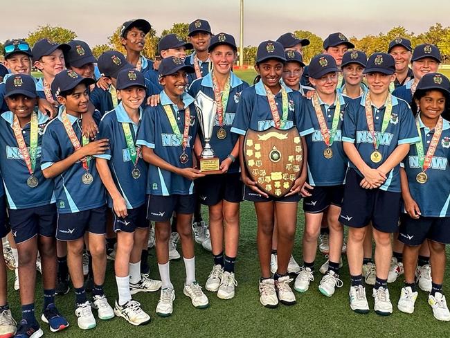 School Sport Australia 12 Years and Under Cricket Championships, grand final day, NSW Boys runners-up, NSW Girls premiers, Darwin, 9 June 2023. Picture: Supplied