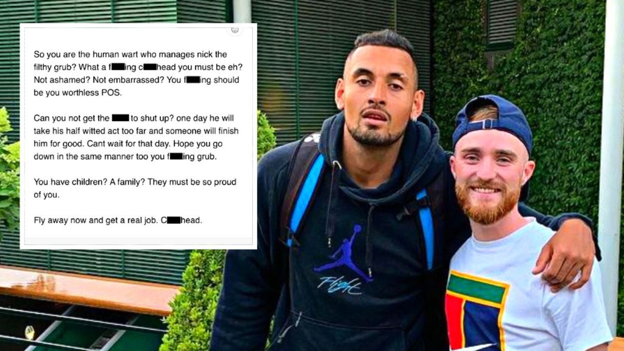 Nick Kyrgios’ manager exposes horrific threats he receives from fans