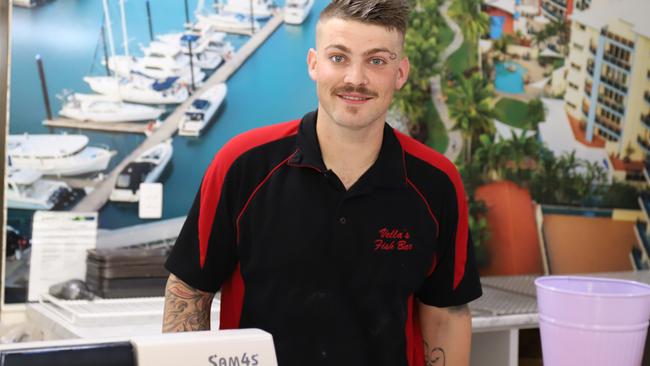 Vella's Fish Bar was voted Mackay's best fish and chip store in the Daily Mercury Best of Mackay 2020 campaign. 2IC Jay Ashford is a familiar face to customers. PICTURE: Ashley Pillhofer