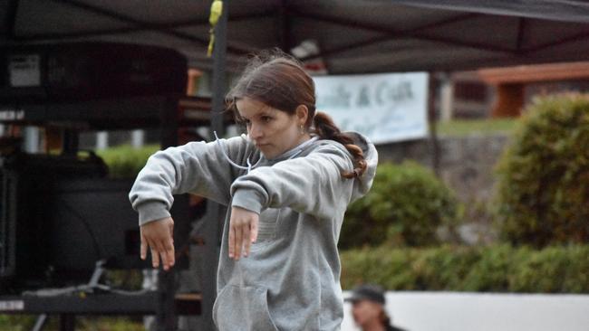 Eighty8 Dance Companyâ€™s crew tearing up the competition at the Unlock the Block event, at Ipswich's Darcy Doyle Place on August 12, 2022. Picture: Peta McEachern