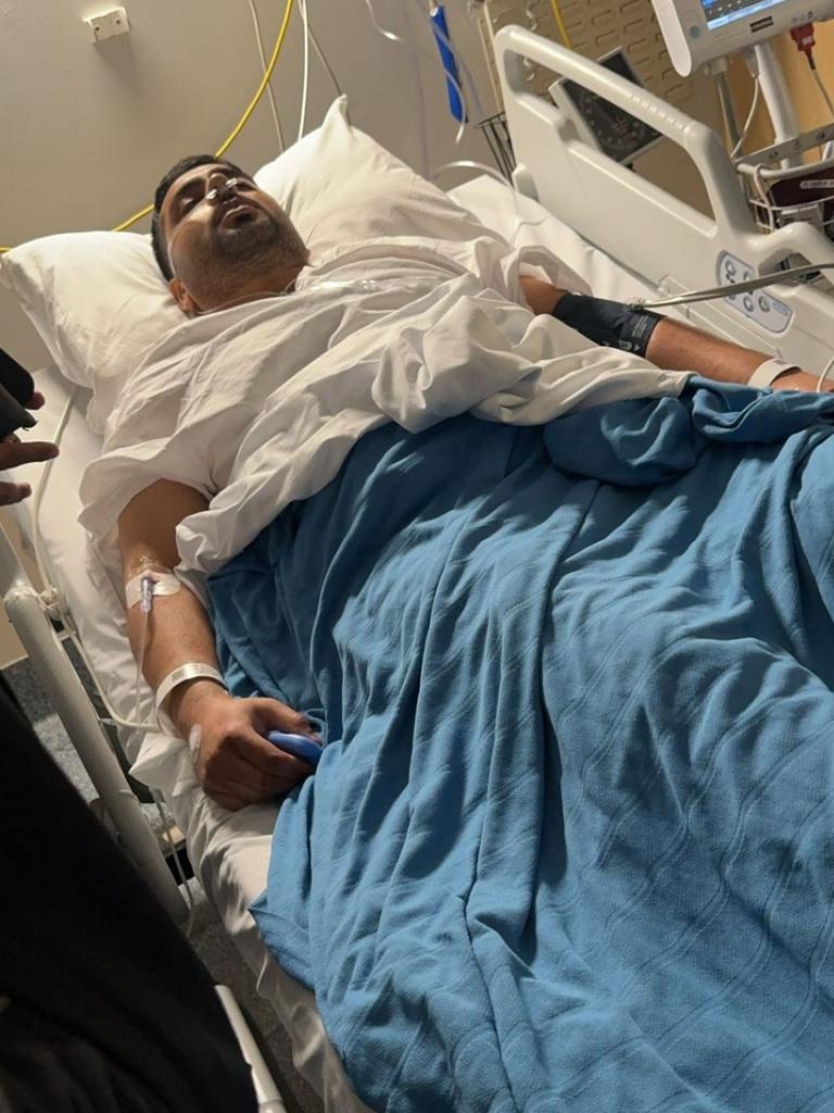 Muhammad Taha, another security guard, risked his life and sustained severe injuries in his attempt to save people from the attacker. Picture: Supplied