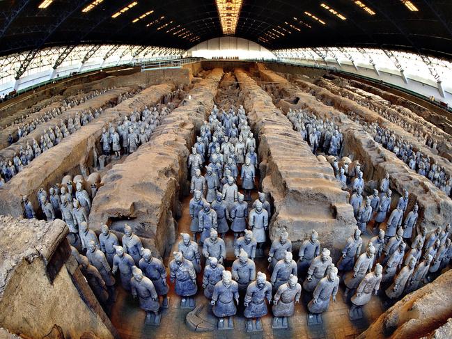 The terracotta army from the Qin dynasty were discovered by accident in the 1970s. Picture supplied.