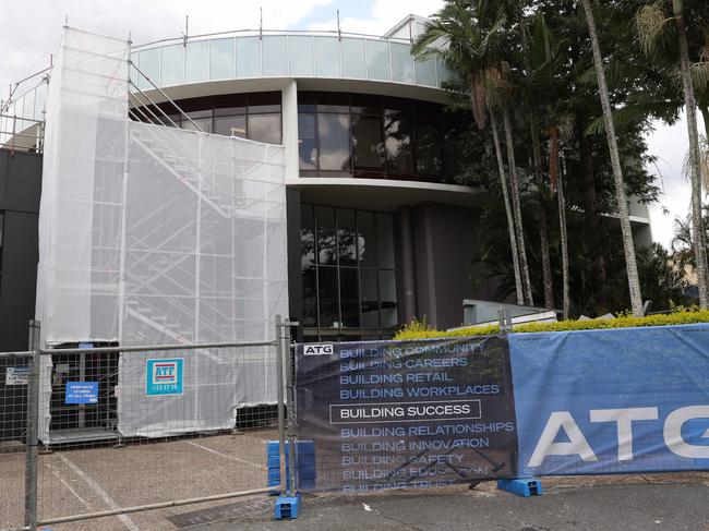 Building works on the new police hub at Stones Corner.  Picture: Liam Kidston