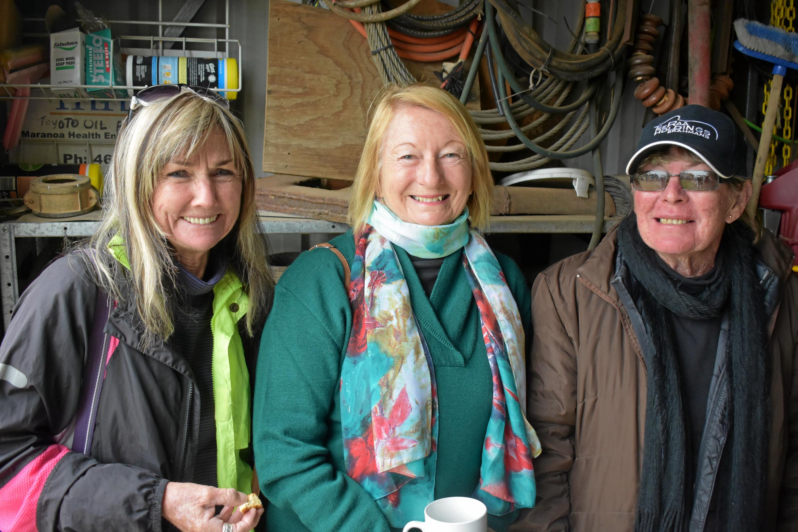 Judie Sorenson, Jenny Girle and Wendy Jones at Injune's Biggest Morning Tea. Picture: Ellen Ransley