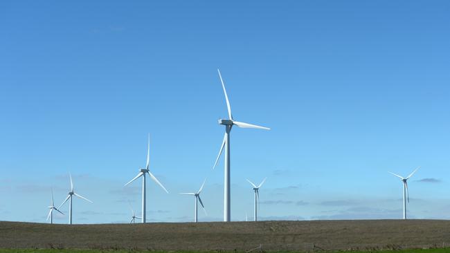 Turbines at the Waubra wind farm in Victoria. Picture: Getty Images